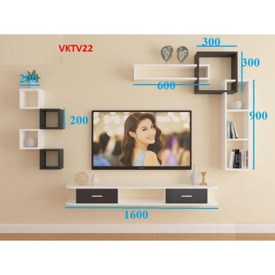 Bộ Kệ Ti Vi Treo Tường Trang Trí VKTV22