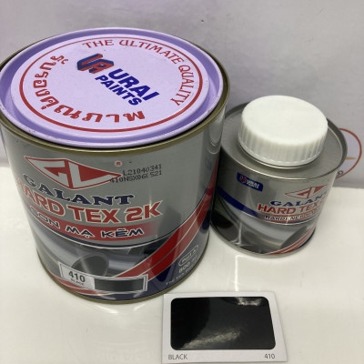 Sơn sắt kẽm Galant Hard tex 2k màu đen 410 (3.75L/Bộ)