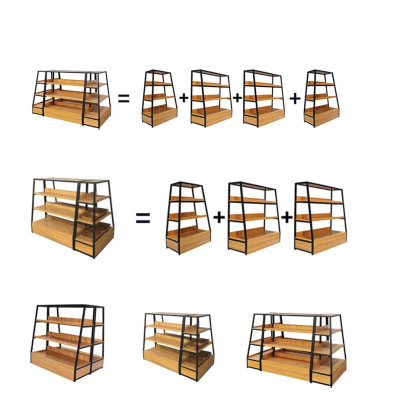 Kệ gỗ trưng bày rau củ quả, kệ trưng bày sản phẩm, hàng hóa KST422 - NỘI THẤT LẮP RÁP VIENDONGADV