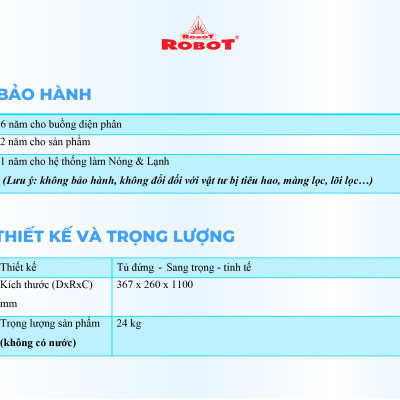 Máy Lọc Nước Điện Giải Ion Kiềm ROBOT IonKing 711 Chế Độ Nóng Nguội Lạnh 7 Tấm Điện Cực Titanium Phủ Platinum - Hàng Chính Hãng