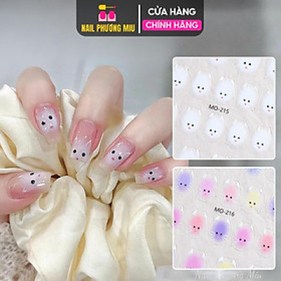 Sticker Con Mèo 5D, Miếng Dán Hình Con Mèo Xinh, Cao Cấp, Trang Trí Móng, Dành Cho Thợ Nail, Làm Nail Đẹp, Siêu Dễ Thương Nữ Sơn Gel