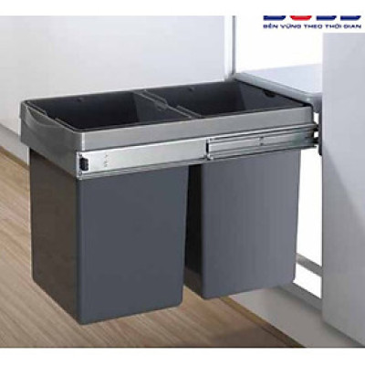 Thùng rác inox Tundo RCT300 kiểu đôi Boss R260*C365*S480 mm