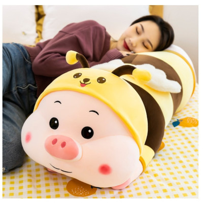 Thú nhồi bông heo ong vàng - Size từ 60cm đến 100cm - Quà tặng heo ong vàng nhồi bông dễ thương - Gối ôm mềm mịn cho bé