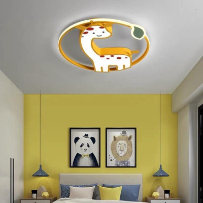 Đèn trần phòng trẻ em,đèn trần hình hươu cao cổ vàng DT