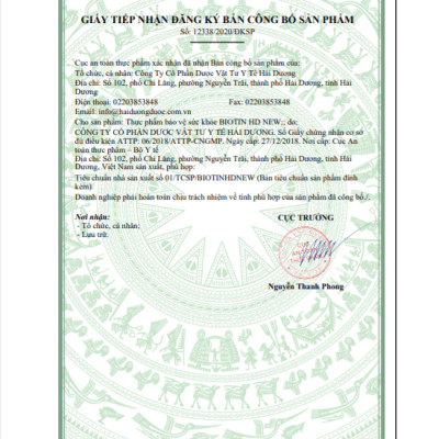 Thực Phẩm BVSK Biotin HD New - Hỗ Trợ Đẹp Da, Tóc Chắc Khỏe