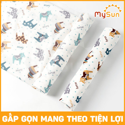 Khăn choàng che cho bé con bú ti khi ra ngoài đường che nắng MySun