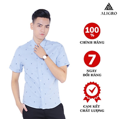 Áo Sơ Mi Nam Cộc Tay Aligro ALGS-C42 - Xanh Da Trời