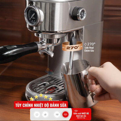 Máy Pha Cà Phê Espresso H10B nhỏ gọn pha espresso gia đình full chức năng DIY linh hoạt, bán tự động, Hàng Chính Hãng