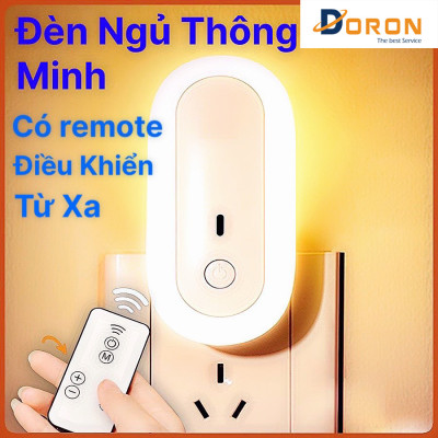 Đèn Ngủ Thông Minh - Đèn Ngủ Có Remote Điều Khiển Từ Xa - Có Chức Năng Hẹn Giờ - 10 Cấp Độ Sáng