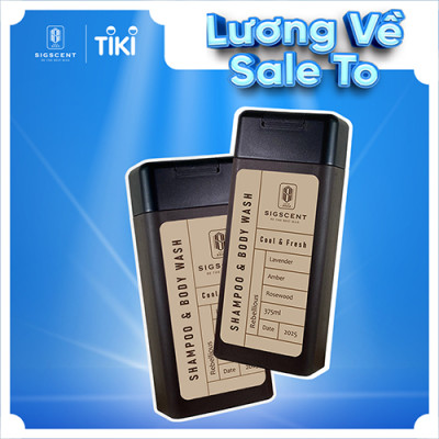 Sữa tắm dầu gội cho nam hương nước hoa 375ml Rebellious thương hiệu SIGSCENT - COMBO 2