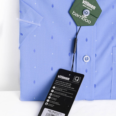 Áo sơ mi nam Vitimen ngắn tay form Regular fit