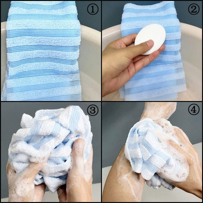 Khăn tắm kì lưng Yokozuna Pururun 20x95cm - Hàng Nội Địa Nhật Bản