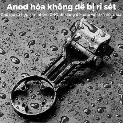 Giá đỡ đồng hồ đa chức năng mở rộng điều chỉnh góc lên xuống 135 độ CyclingBox CB-1600  cho xe đạp địa hình bằng hợp kim nhôm kéo dài tay lái xe đạp - Mai Lee 