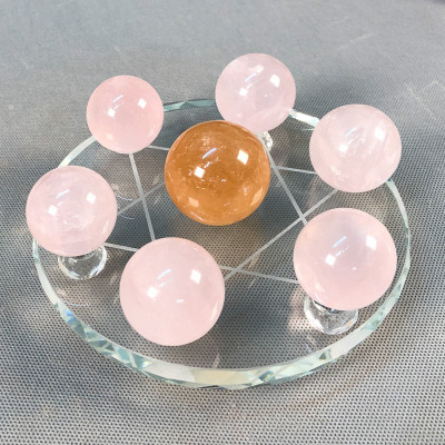 Đĩa cầu thất tinh hợp mệnh Thổ 15cm