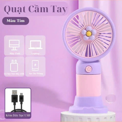 Mùa Hè Quạt Nhỏ Cầm Tay Di Động Quạt Mini Sạc Tích Điện Với Quạt Làm Mát Gió - Giao Màu Ngẫu Nhiên
