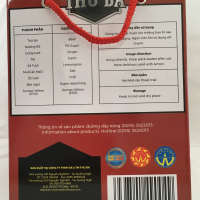 Bò Khô Thu Ba 500g loại sợi