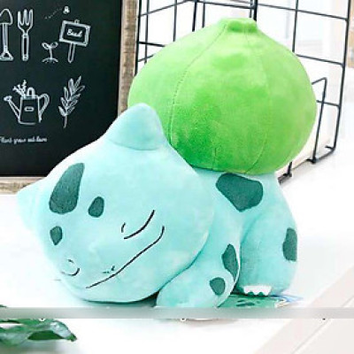 Gấu bông pokemon Bulbasaur ếch kỳ diệu ngủ say đáng yêu (25cm) hàng cao cấp xịn mịn đẹp