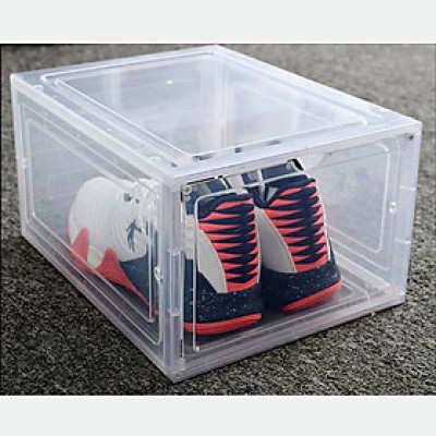 Hộp Đựng Giày Dép Bằng Nhựa Cứng Nắp Trong Suốt - Chịu Lực Tốt - Cửa Nam Châm - Dễ Dàng Tháo Lắp - Hàng Cao Cấp