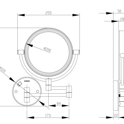 Gương Cạo Râu Có Đèn Led Moen - ACC9961
