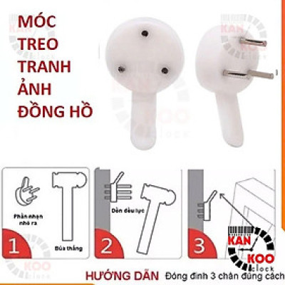 COMBO] 5 Chiếc Móc Nhựa Dùng Treo Đồng Hồ Treo Tường, Treo Tranh, Ảnh, Dụng Cụ Khác - Tiện Dụng & Linh Hoạt