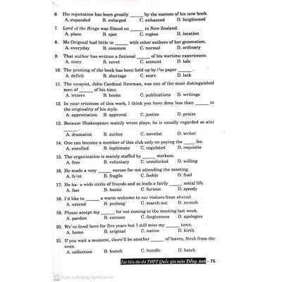 Sách - Tài Liệu Ôn Thi THPT Môn Tiếng Anh ( HA2)