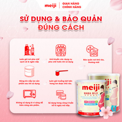 Combo 2 Hộp Thực Phẩm Bổ Sung Meiji Mama Milk & 1 Hộp Sản Phẩm Dinh Dưỡng Công Thức Meiji Infant Formula Ezcube