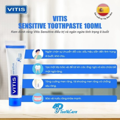 Kem đánh răng ngăn ngừa ê buốt Vitis Sensitive 100ml