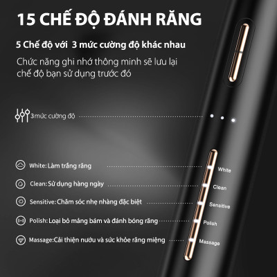 Bàn Chải Điện Lorca TA 9208TB Chải Sạch Mảng Bám, Chống Nước IPX7, Vệ Sinh An Toàn Răng Miệng, Hàng Chính Hãng Cao Cấp