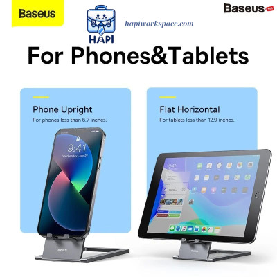 Giá đỡ kim loại xếp gọn hàng chính hãng Baseus BS-LVN012-GY cho điện thoại/tablet siêu mỏng
