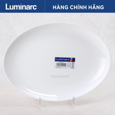 Đĩa (dĩa) thủy tinh bầu dục sâu lòng Luminarc Diwali 33cm N3606 | Hàng chính hãng