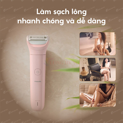 Máy làm sạch lông cho nữ Philips Lady Shaver Series 6000 BRL128/10 - Hàng chính hãng