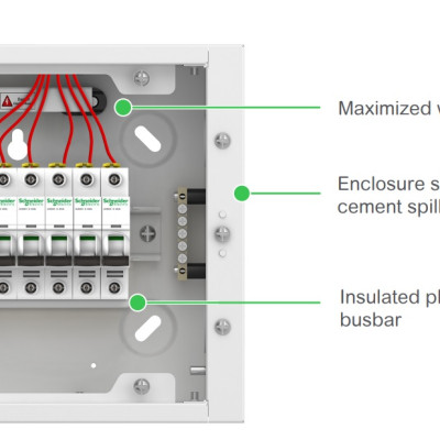 Tủ điện kim loại âm tường Acti9 Schneider (dùng cho 4, 6, 8 module)