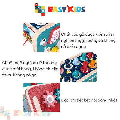 Đồ Chơi Đập Chuột Cho Bé Có Nhạc Hình Voi, Đồ Chơi Giáo Dục Đa Năng Montessori