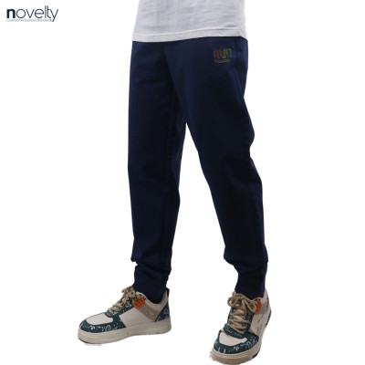 Quần jogger nam Novelty Regular fit họa tiết in phản quang Xanh đen NQGMMDMT3R230831Q