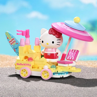 Đồ chơi - KEEPPLAY - 20830 Bộ đồ chơi xếp hình mô hình Hello Kitty tắm nắng ở biển (KT 12x8x8.5cm)