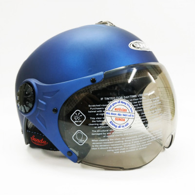 Mũ bảo hiểm 1/2 Sunda 137A - Màu xanh dương nhám