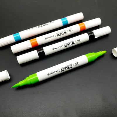 Hộp 36 Bút Lông Màu Acrylic 2 Đầu - Hồng Hà 8147