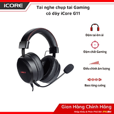 Tai nghe chụp tai Gaming có dây iCore G11 - Hàng Chính Hãng