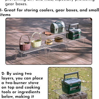 Kệ inox để đồ đa năng Campingmoon T-235A-1T (Kệ đơn) T235A T 235A 1T