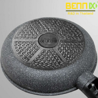 Chảo Chống Dính Sâu Lòng Vân Đá Đáy Từ Cao Cấp Bennix Terra Size 26/28/30- Hàng Chính Hãng