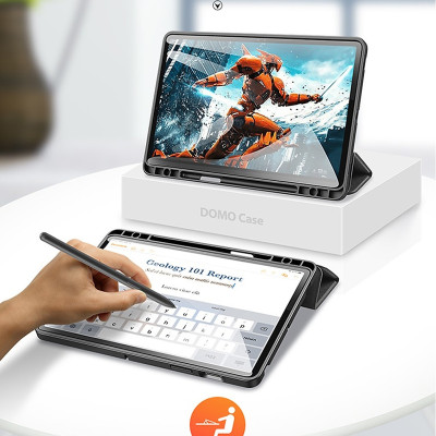 Bao da chống sốc cho Samsung Galaxy Tab S7 T870/ T875, Tab S7 Plus, Tab S7 Fe  bảo vệ toàn diện có khe cắm bút tiện lợi hiệu DUX DUCIS Domo Series cao cấp - Hàng nhập khẩu. 