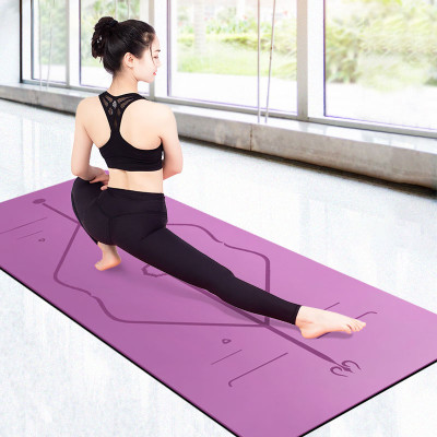 Thảm Yoga Định Tuyến Dày 8ly Chống Trơn Trượt Kèm Túi 
