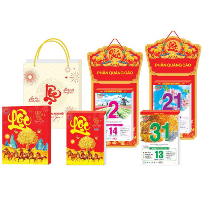 Lịch Bloc Siêu Cực Đại 2026 - Sắc Màu Thế Giới - Hạnh Phúc - Đại Việt Á DVA04B - Chữ Lộc