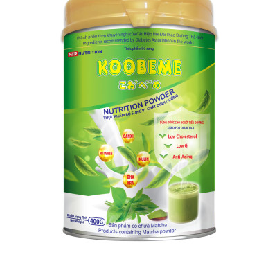 THỰC PHẨM BỔ SUNG VI CHẤT DINH DƯỠNG DÙNG CHO NGƯỜI TIỂU ĐƯỜNG HOẶC GIẢM CÂN CÓ CHỨA MATCHA KOOBEME