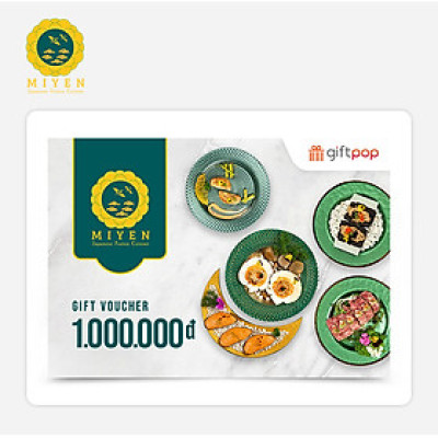 Giftpop - Phiếu Quà Tặng Miyen Japanese Fusion Cuisine 1000K