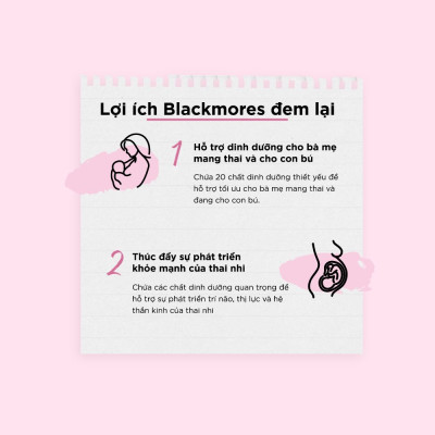 Viên uống bổ sung vitamin tổng hợp cho bà bầu Blackmores pregnancy and breast-feeding gold 60 viên