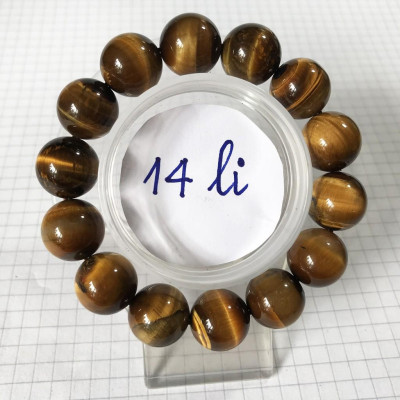 Vòng tay đá mắt hổ đường kính hột 15 ly cho người mệnh Kim và Thổ