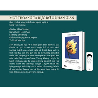 (Ấn bản đặc biệt kỷ niệm 20 năm Nhã Nam) MỘT THOÁNG TA RỰC RỠ Ở NHÂN GIAN – Ocean Vuong – Khánh Nguyên dịch – Nhã Nam – NXB Hội nhà văn