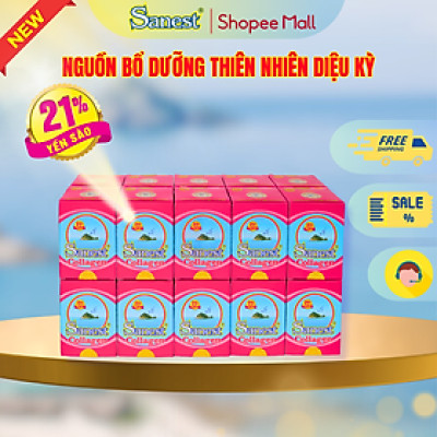  NEW [ Combo 20 lọ] Nước Yến sào Khánh Hòa Sanest 21% - Collagen