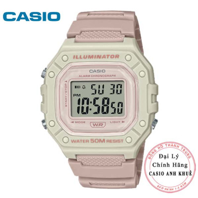 Đồng Hồ Casio W-218HC-4A2VDF Dây Nhựa - Mặt Vuông - WR50M